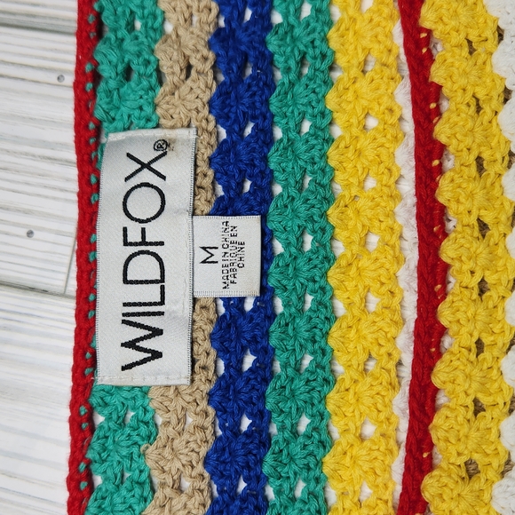 WILDFOX vibrant glow stassi short sleeve sweater, size medium - Picture 4 of 8